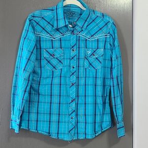 Cowgirl Hardware women's pearl snap long sleeve size M
